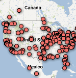 ONA Attendees Map