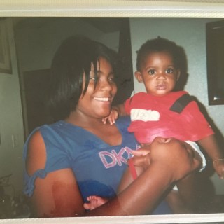 Jabari Gibbs and his mother